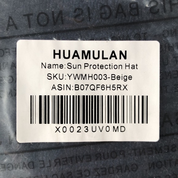 Huamulan sun protection hat - Brand New - UPF 50+ UVA - Extra large coverage - - Picture 2 of 8